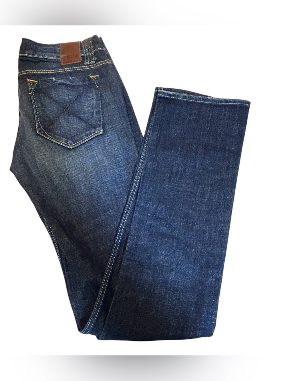 Sinclair MFG Co. Women’s Distressed Flare Jeans Size 27 Dark Wash